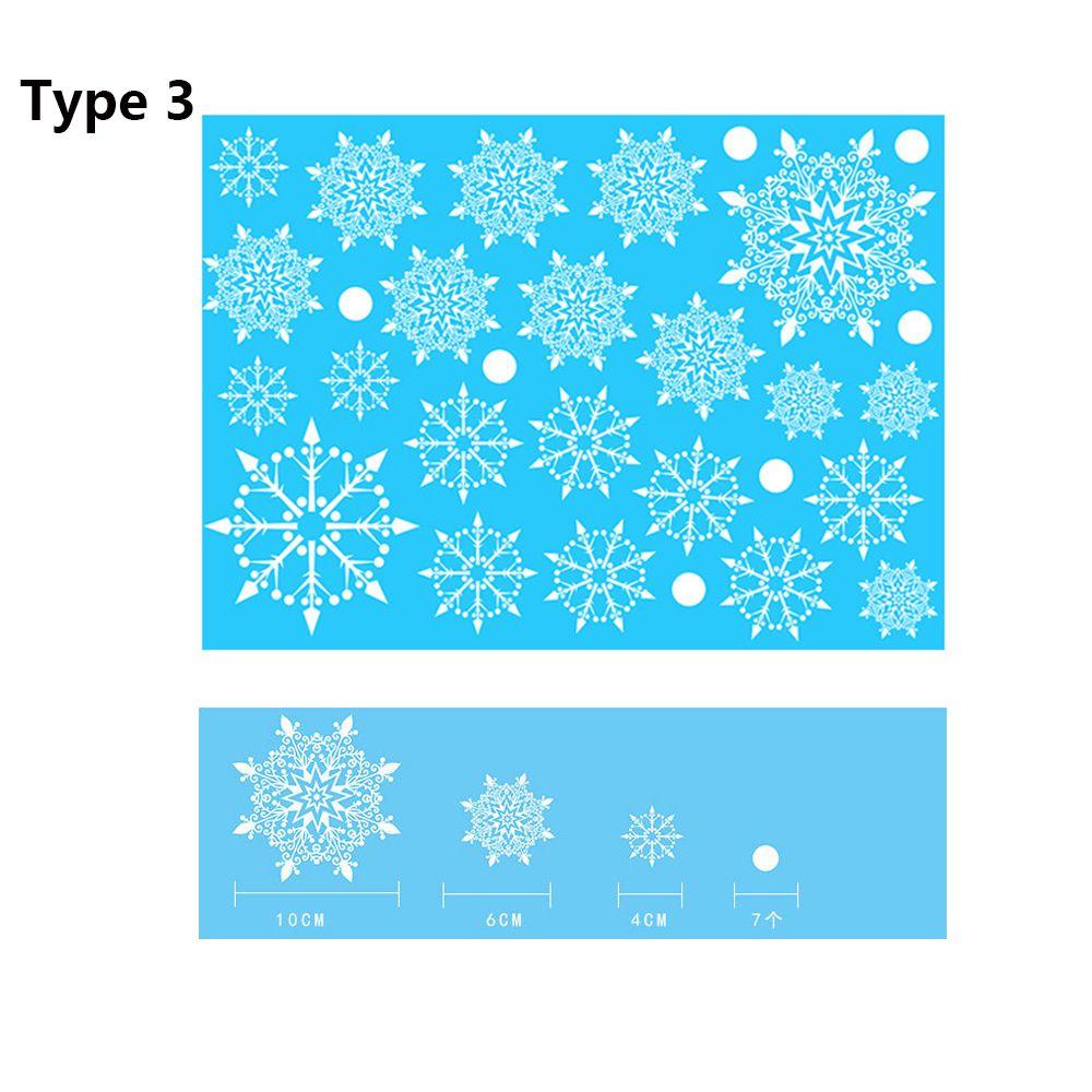 1 Set Vinyl Ornament Christmas Wall Art Wall Stickers Snow Flakes Decals Shopwindow Decor