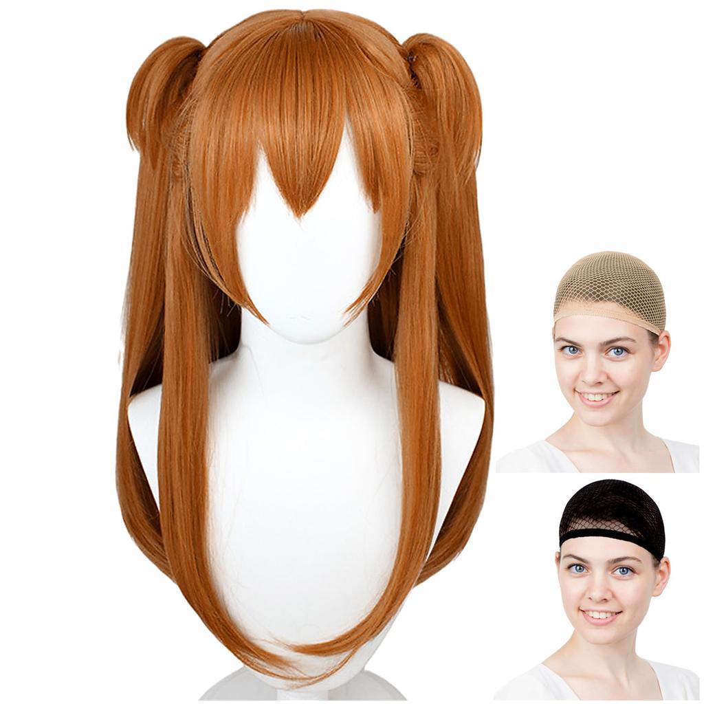Парик для косплея CaseEden EVA Soryu Asuka Langley Asuka Long Vance Type Brown 6033
