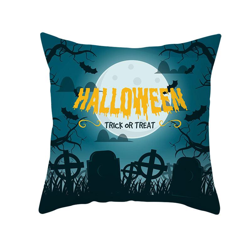 Хэллоуин тема ужас тыква летучая мышь принт узор наволочка дома гостиная диван украшения квадратный пледы наволочка