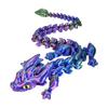 12 Inch Flexible 3D Printed Dragon With Eyes, Articulated 3D Printed Animals, 3D Printed Toys For Anxiety And ADHD Relief, Unique Home Decor