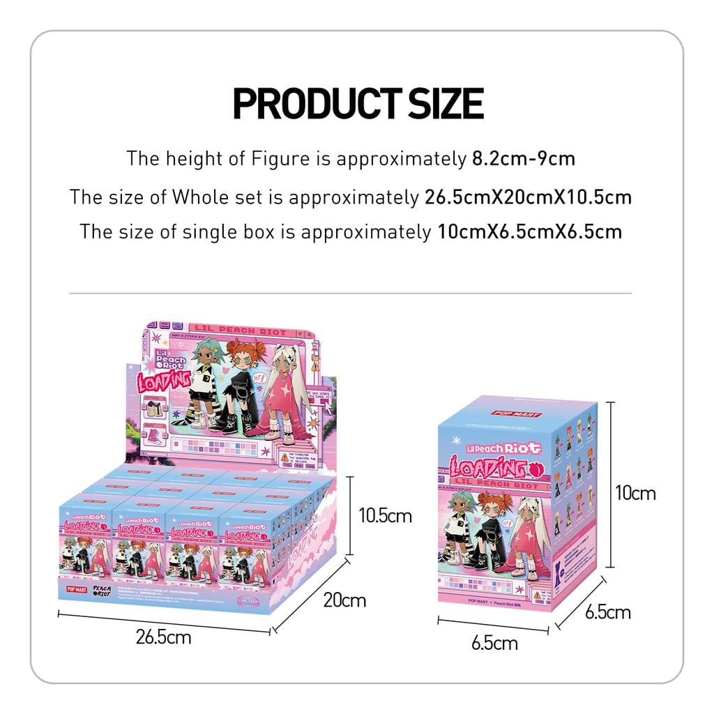 POP MART Lil Peach Riot Series Pop Mart Gacha Gacha Blind Box Фигурка Пластиковая модель Премиум Игрушка ПВХ Мягкий винил Оригинальный персонаж Подарок на день рождения