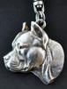 American Staffordshire Terrier, Amstaff II - Silver-plated Key Ring with a Dog In a Gift Box, Handbag Decoration, Backpack Pendant by Art-Dog Brand