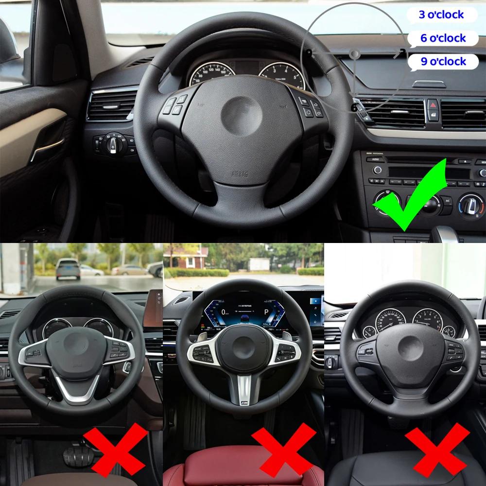Для BMW 1 3 Серии E87 E90 E92 E93 2005-2012 Имитация Углеродного Волокна Рулевое Колесо Блестящая Накладка Декоративная Накладка на Рулевое Колесо