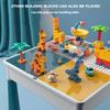 Многофункциональный детский стол и стул для сборки блоков Детский стол для занятий Стол для сборки блоков для малышей Игрушки в подарок