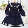 Girls Dress New Autumn Winter Thickening Warm Sweater Dress Girls Princess Dress College Style Bow Knitted Dress Girls Dress