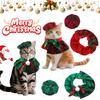 Christmas Cat Collars Hat Xmas Pet Scarf Triangular Christmas Cute Sweet Pet Dress Up Hat Bow Costumes Accessories for Kitty