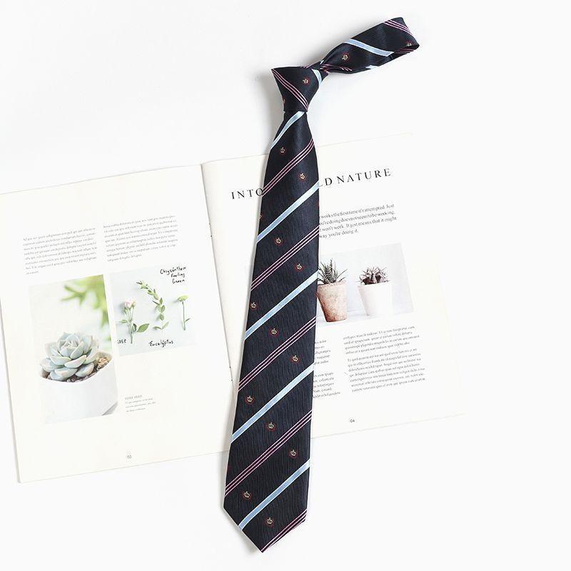 Детский галстук с полосатым узором для школьной формы и повседневной носки