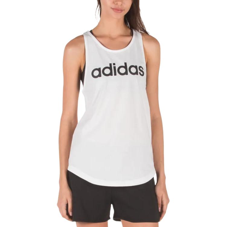 adidas Essentials Linear Tank Top женские топы белый черный DP2360