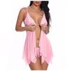 Нижнее белье для женщин с закрытием спереди Кружева Babydoll V-образным вырезом Сетчатое белье для сна
