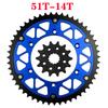 Motorcycle 45T~52T 14T Front & Rear Sprocket For YAMAHA WR450F YZ450F WR250Z YZ250L YZ250R WR400F YZ400F WR426F YZ426F YZ450R