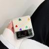 For Samsung Galaxy Z Flip 3 Case Korean Colorful Heart For Samsung Z Flip 4 Zflip4 Luxury Hard Pc Clear Cover With Laser Jam