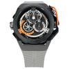 Mazzucato Мужские часы Rim Monza Reversible Chronograph с двумя циферблатами и автоматическим механизмом F1-GYBLK