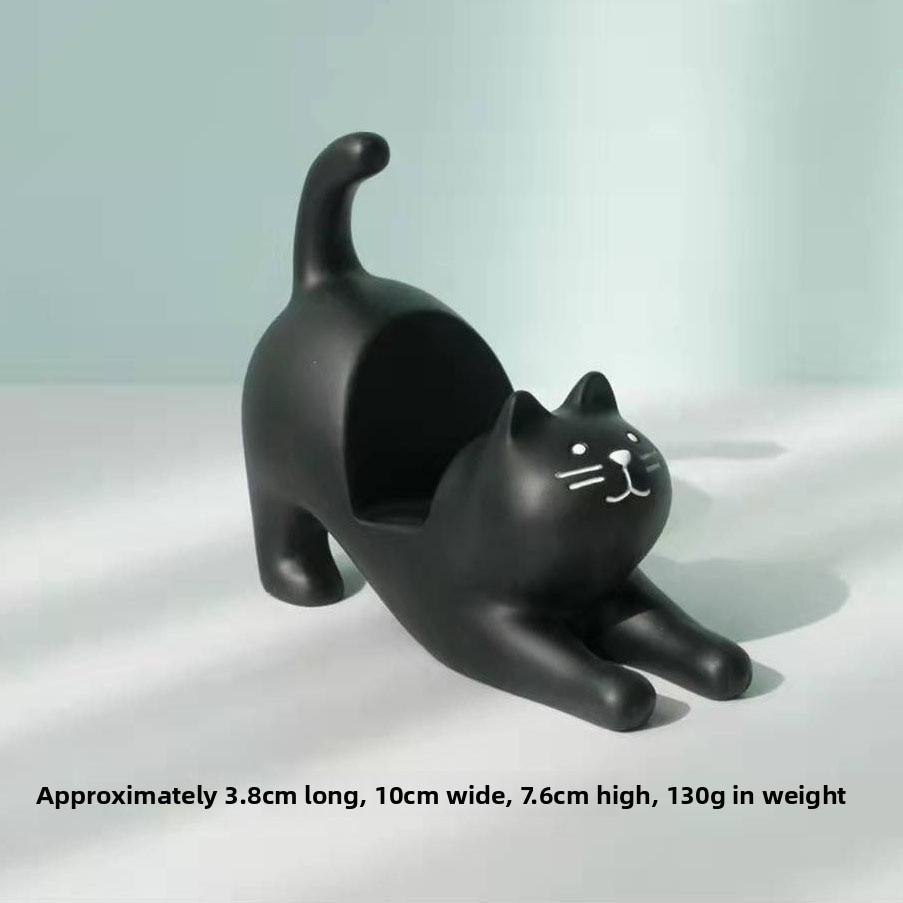 Lazy Cat Resin Ipad Stand With Unique For Office And Bedroom Use