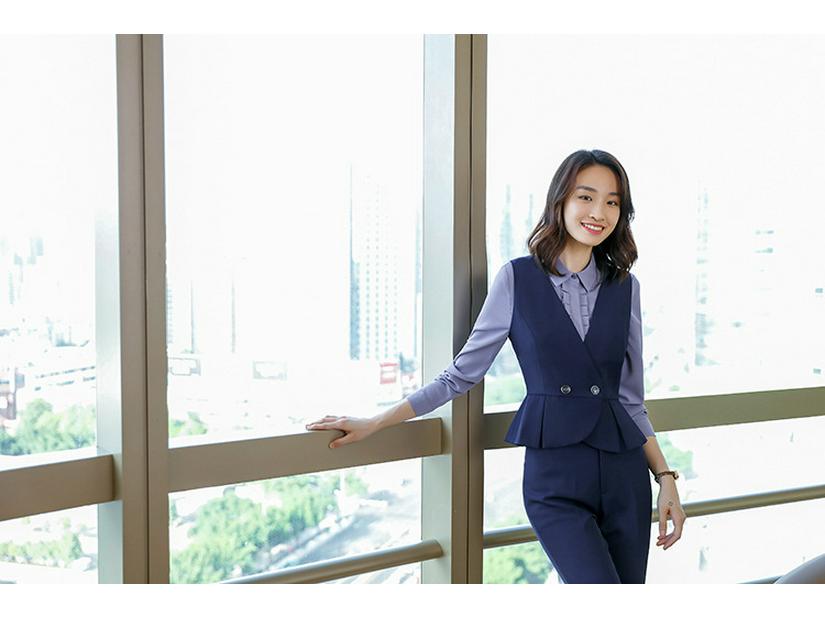 Women's High-End Formal Suit for Autumn/Spring - Elegant Workwear for Beauty Salon & Jewelry Store