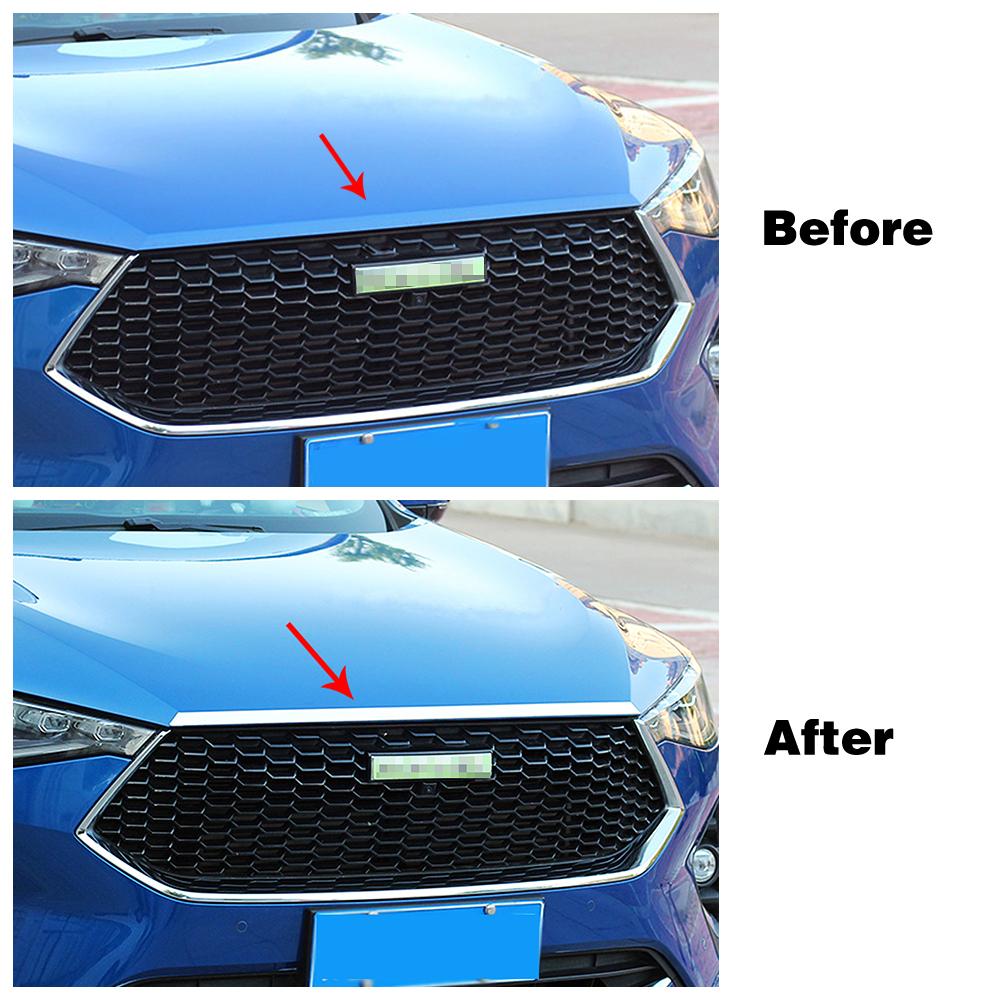 Для Haval F7 F7X 2018-передняя решетка капота молдинг задняя часть багажника обшивка двери внешние молдинги из нержавеющей стали