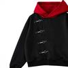 Dark Color Block Hooded Sweatshirt Loose Fit Casual Hoodie Teens