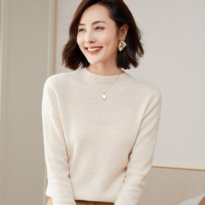 Женский свитер из 100% мериносовой шерсти, СОВРЕМЕННЫЙ НОВЫЙ кашемировый свитер SAGA, вязаный пуловер, зимний теплый женский джемпер, вязаный топ