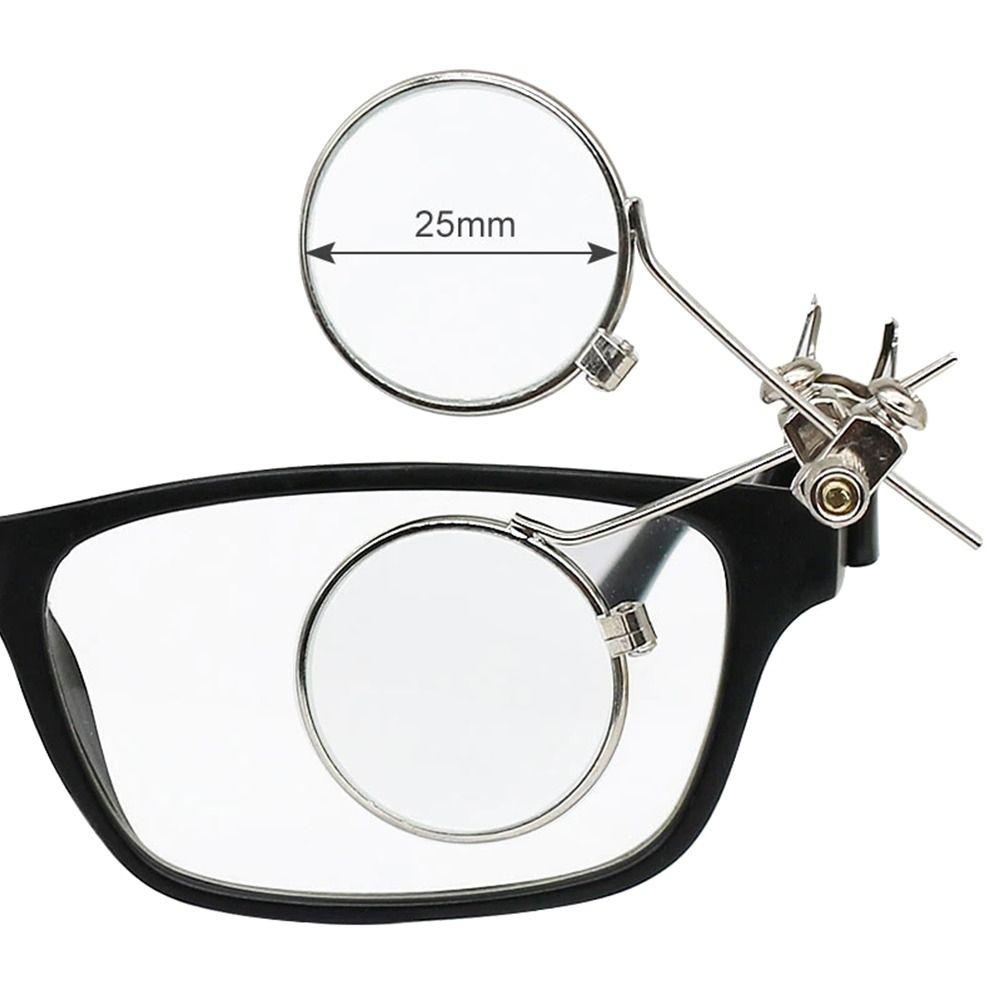 Профессиональная монокулярная лупа с зажимом, лупа из нержавеющей стали с двойными линзами, увеличительное стекло