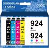 Ink Cartridges - OGOUGUAN - HP 924 - Compatible HP OfficeJet Pro - Pack of 4 - Easy To Install