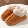 Хлопковые тапочки на толстой подошве для улицы, женские, для дома, для ношения зимой, весной и осенью, комнатные, нескользящие, теплые, обувь для послеродового периода, домашние, мужские