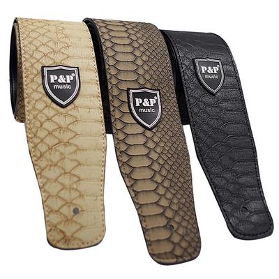 Регулируемый ремешок для гитары из искусственной кожи с рисунком кожи питона для бас-гитары