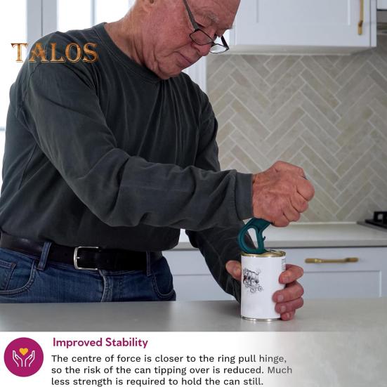 Ring Pull Can Opener Tool J Shape Handy Pop Top Jar Opener Aid for Seniors And Arthritis Ergonomic Easy Tab Opener for Soda Beer Tin