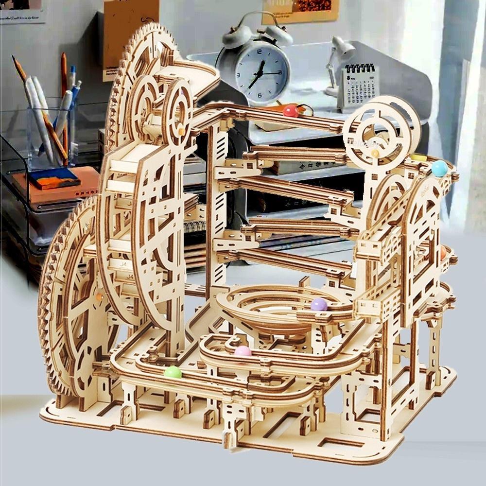 3D деревянные головоломки, строительные наборы, Marble Runs, механические головоломки, самостоятельная сборка, игрушки STEAM, развивающие игрушки для детей, подарок для взрослых