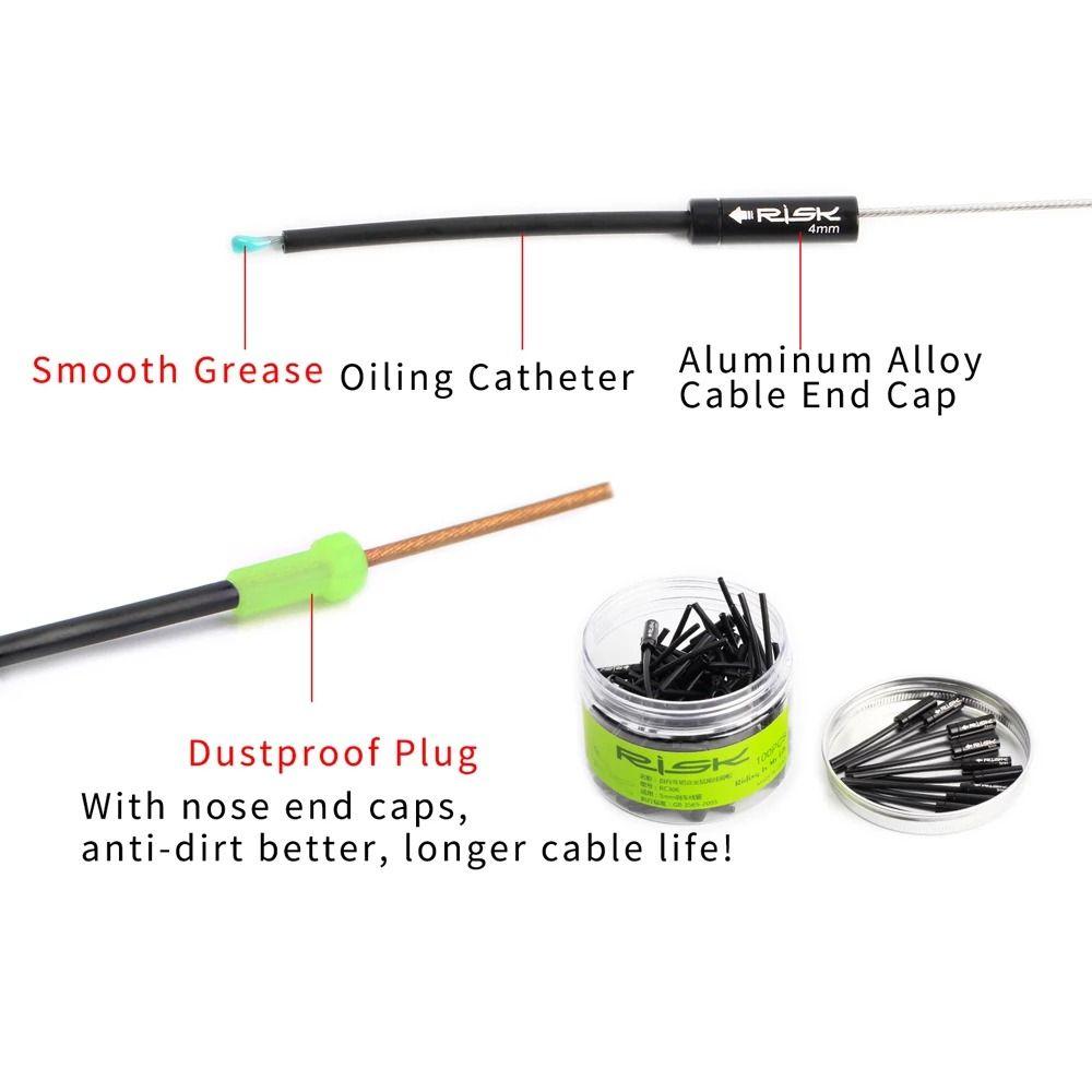 Brake Derailleur Luminous Dustproof Plug Shift Cable End Cap Brake Dust Cover Oiling Nosed End Cap