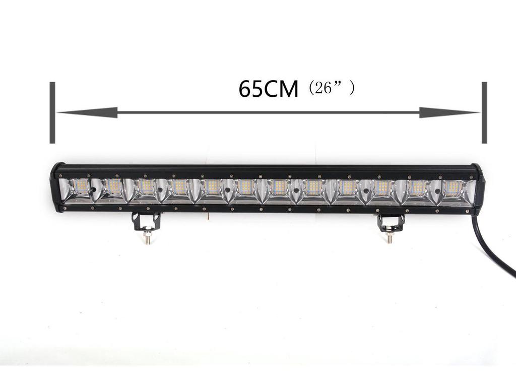 54W Single Row LED Flood Light Bar with Double Holes