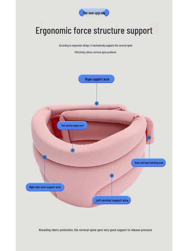 Adjustable Nylon Neck Brace: Corrects Forward Head Posture, Provides Support, and Is Washable