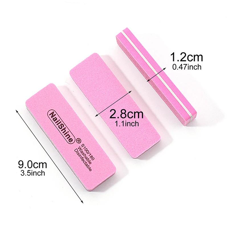 20 шт. квадратных мини-пилочек для ногтей, цветные губки, полировальный круг для ногтей, маникюрный уход, наборы инструментов для дизайна ногтей