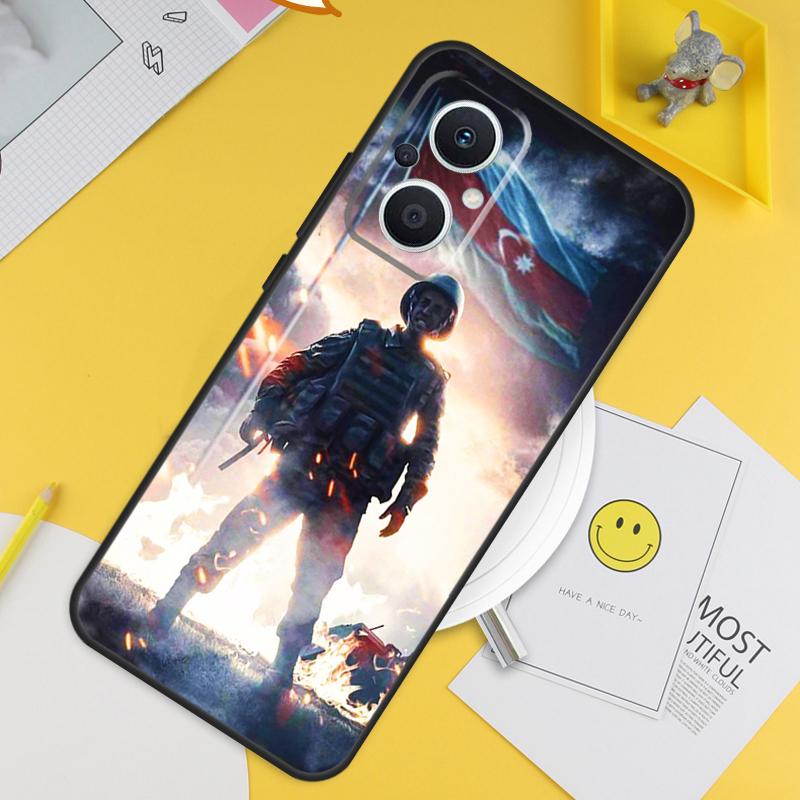 Флаг Азербайджана Для OPPO Reno 8T 11F 12F 13F 14F 7 8 Lite 10 11 12 13 14 Pro OPPO Find X9 X8 X5 X6 Pro Чехол
