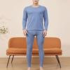 Men Solid Warm Non-marking Cashmere Silk Thermal Underwear Set Winter Padded Thickened Autumn Clothes and Trousers