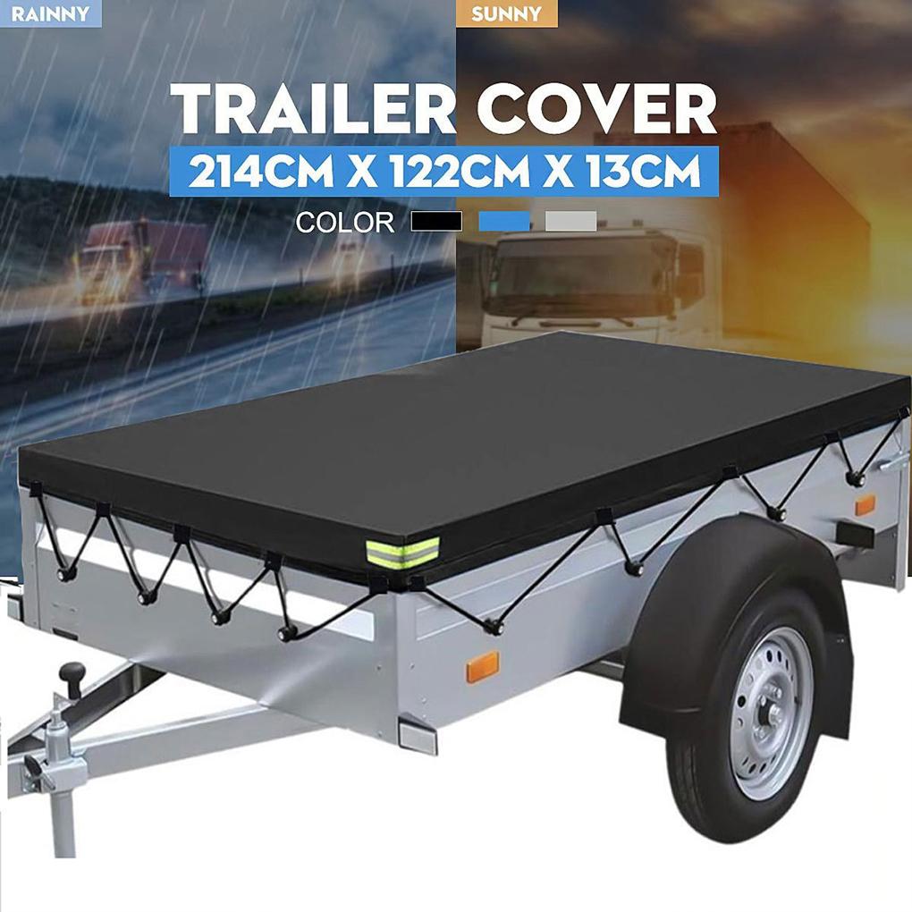 Black UV For Trailer Thick PVC Fabric Trailer Cover Utility Trailer Cover