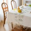 Водонепроницаемая Хлопково-льняная Ткань Вышитая Скатерть Французская Высококачественная Скатерть для Обеденного Стола Скатерть для Кофейного Столика Прямоугольная Скатерть