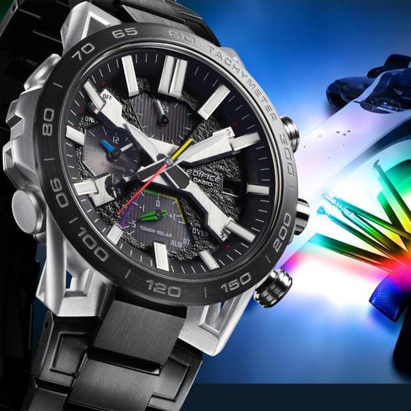 Casio Мужские часы EDIFICE EQB-2000YDC-1AJF [модель EDIFICE Suspension Arm Design] круглые черные