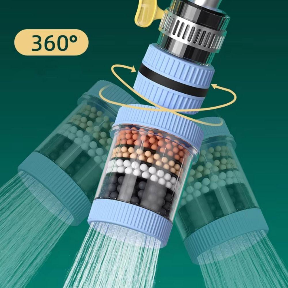 5Pcs 360 Degree Rotatable Filter Water Purifier 6-Layer Filter Kitchen Faucet Extender Household