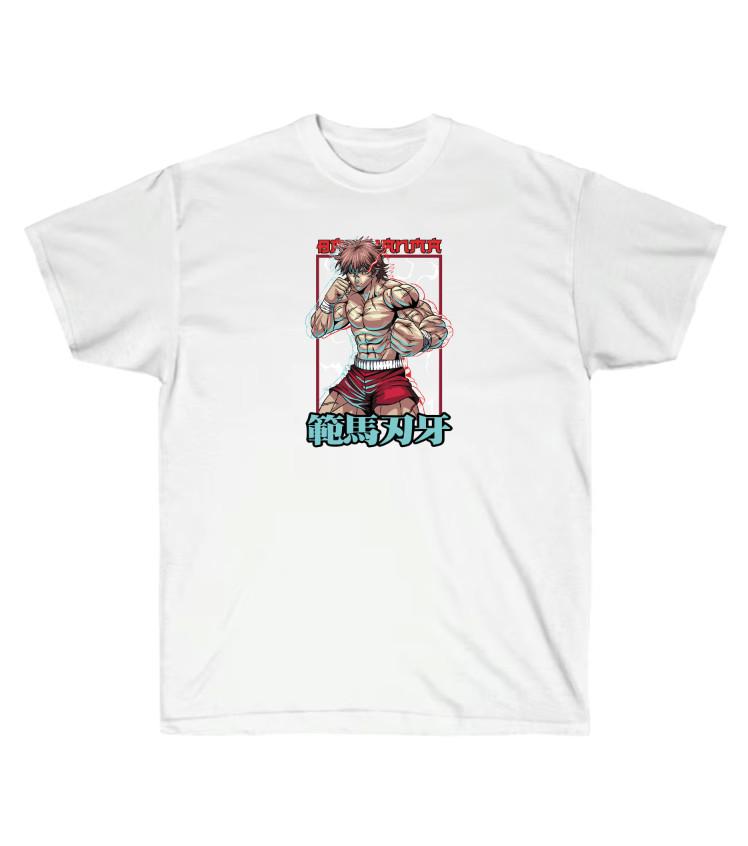 Baki The Grappler TShirt Baki Hanma Yujiro Hanma Baki Boxing Shirt White