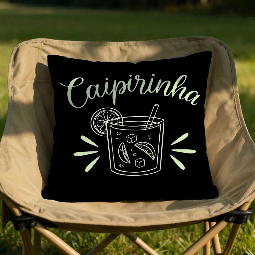 Caipirinha Cocktail Cushion Cover Soft Reversible  Durable Pillow Cover  MultiScene Use for Home  Car Daily Comfort