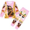 Kids Boys Girls Anime Cartoon Bad Guys Printed Casual Long Sleeves T-Shirt Pants Trousers Clothes Set