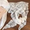 Korean Fresh Style Neckerchief Sweet White Lace Headband Turban Small Scarf Thin Flower Triangle Hair Band Girls Headdress