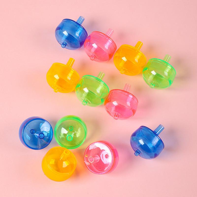 Classic Transparent Gyroscope Toy For Kids Plastic Handheld Creative Gift For Children