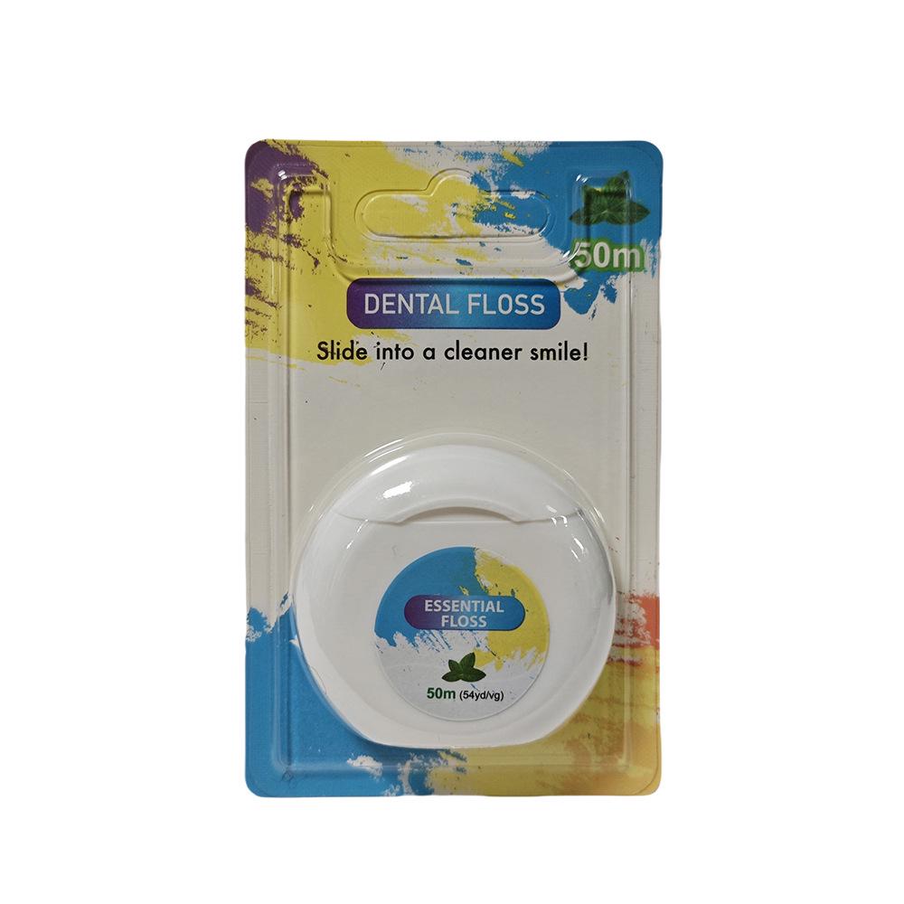 Очень мягкая мятная микровощеная нейлоновая зубная нить, 50 м - Одноразовый межзубный очиститель