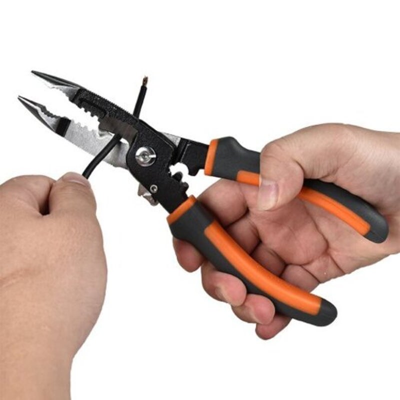 Pliers 8 Inches 5 In 1 Multifunctional Electrical Needle Nose Wire Stripping Cutter