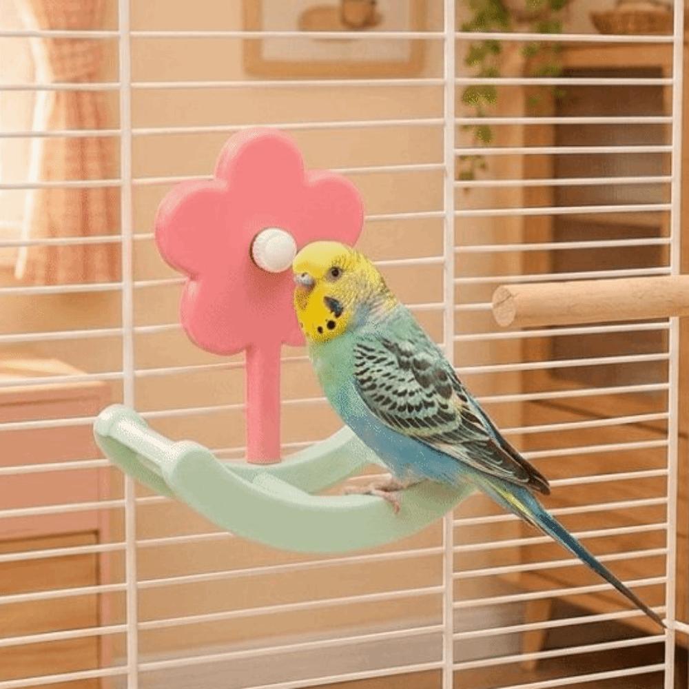 Bite Resistant Bird Rocking Perch Stand Hanging Parrot Pirate Ship Toy Cage Accessories