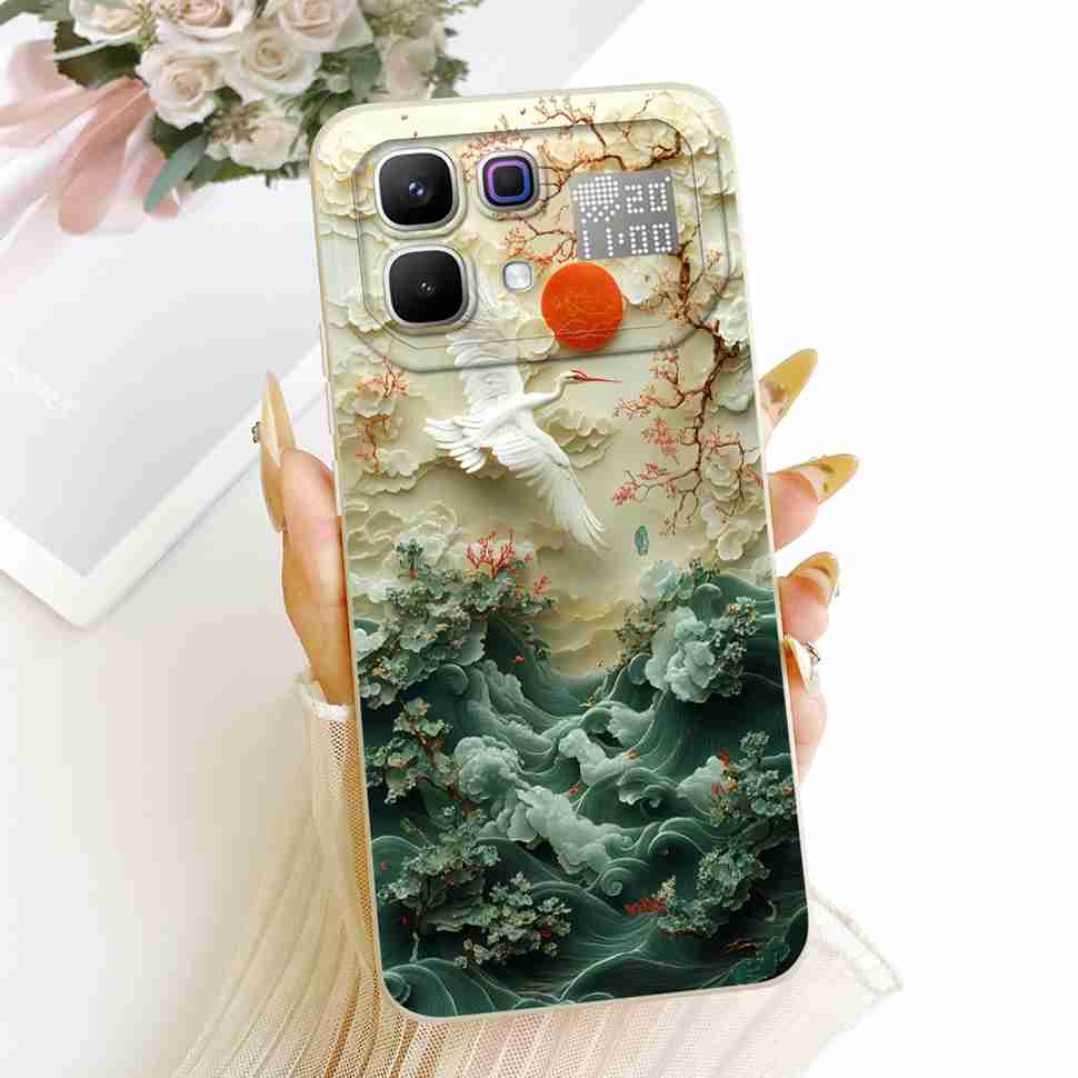 New For Infinix Note 60 Pro 5G X6878 Case Paint Cat Flowers Silicone Cover For Infinix Note 60 5G 6.78" X6879 Phone Cases Bumper