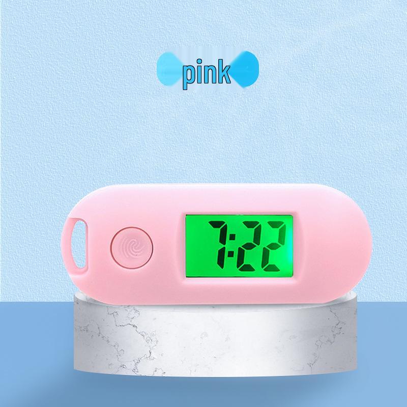 Минималистичный брелок-таймер цвета макарон: Портативные электронные часы для студентов с отображением времени и даты