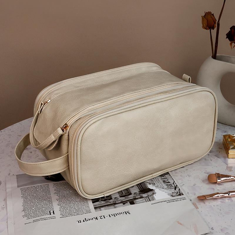 Большая вместимость высококачественной ретро-сумки с двойной молнией, высококачественная дорожная портативная многофункциональная сумка для хранения вещей