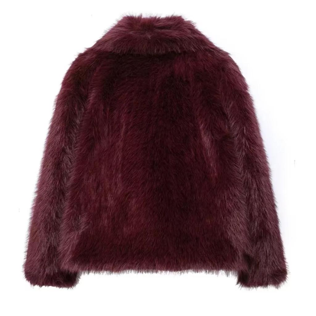 KOSY Faux Fur Hairy Coat Woman Warm Winter Fluffy Coat Women New Plush Jackets for Women Outerwears Luxury Women's Teddy Coats