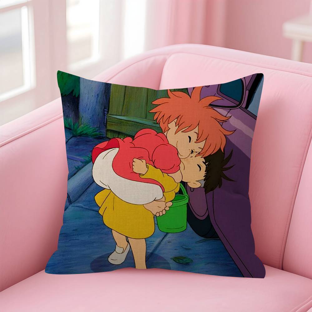 Cute Cartoon PPonyoS Pillowcase toon Gift Cushion Cover Bedroom Home Sofa Chair Seat Decor pillow case